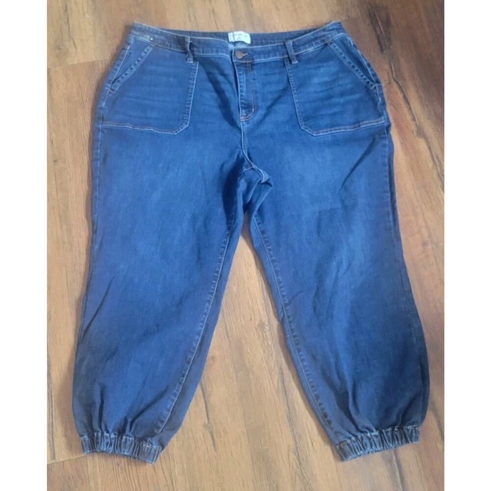 Lane Bryant Jeans Womens Size 22 Signature Fit Mid Rise Boyfriend Jogger Jeans